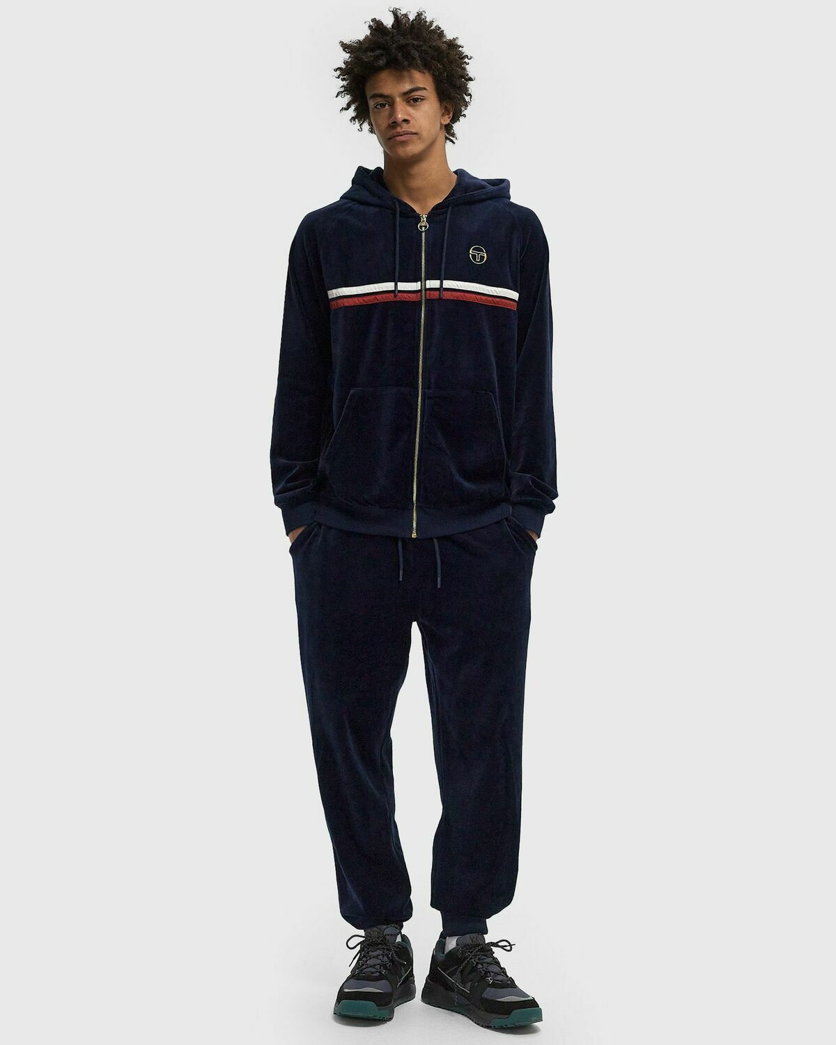 Sergio Tacchini COURT VELOUR TRACK PANTS Blue Men