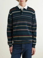 Paul Smith - Striped Merino Wool Polo Sweater - Green