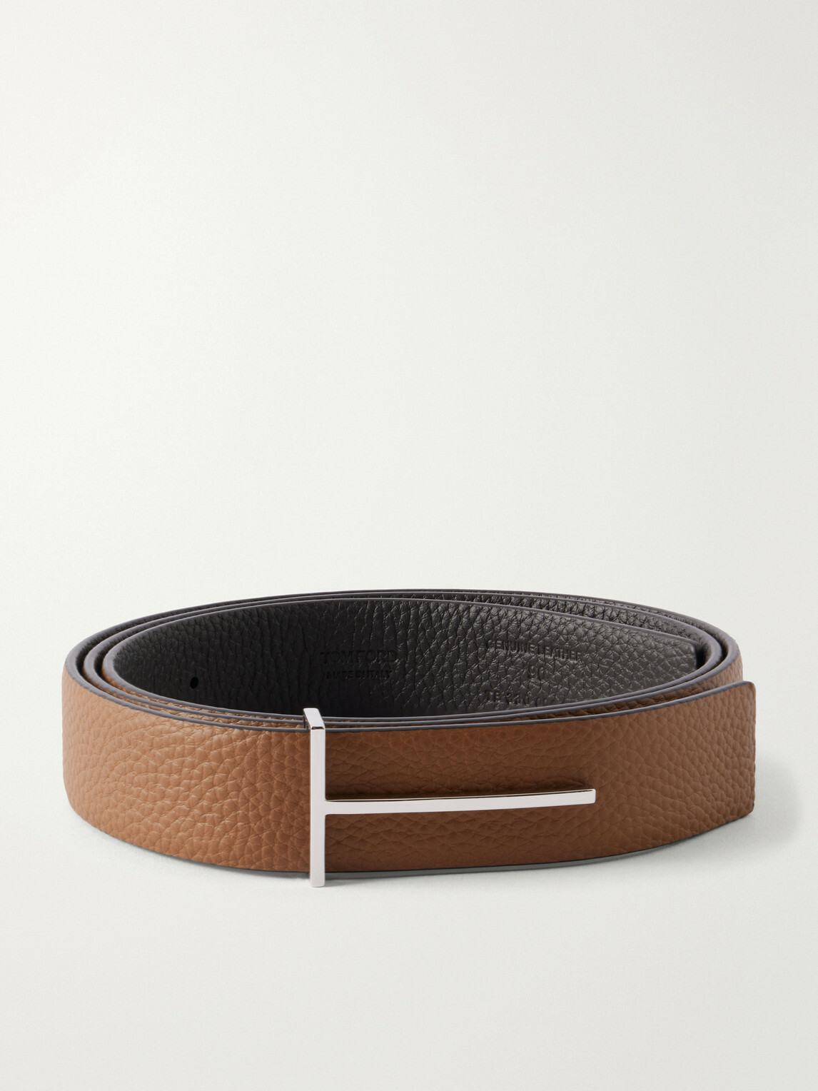 TOM FORD - 2.8cm Reversible Leather Belt - Brown