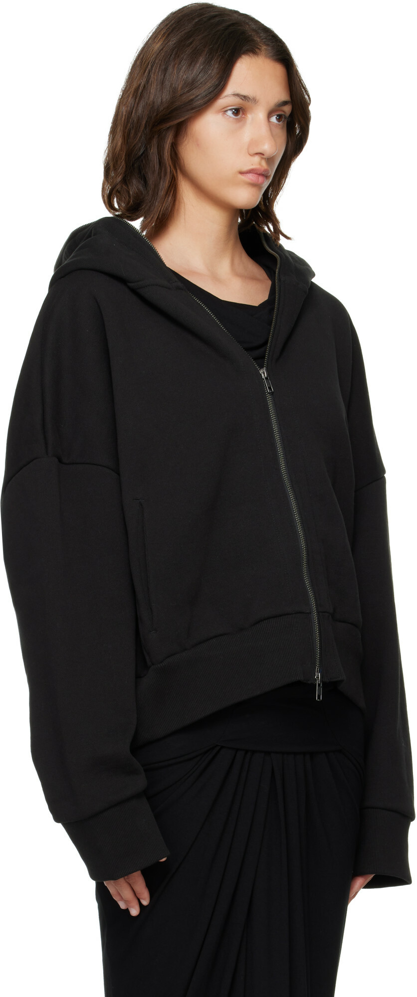 Entire Studios Black Eternal Zip Hoodie