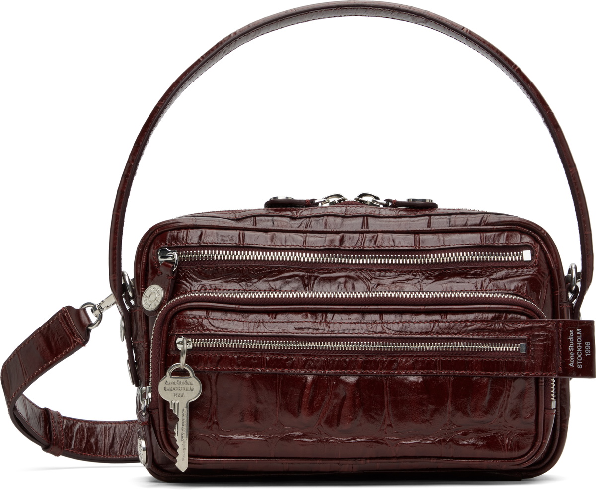Acne Studios Burgundy Camero Party Shoulder Bag Acne Studios