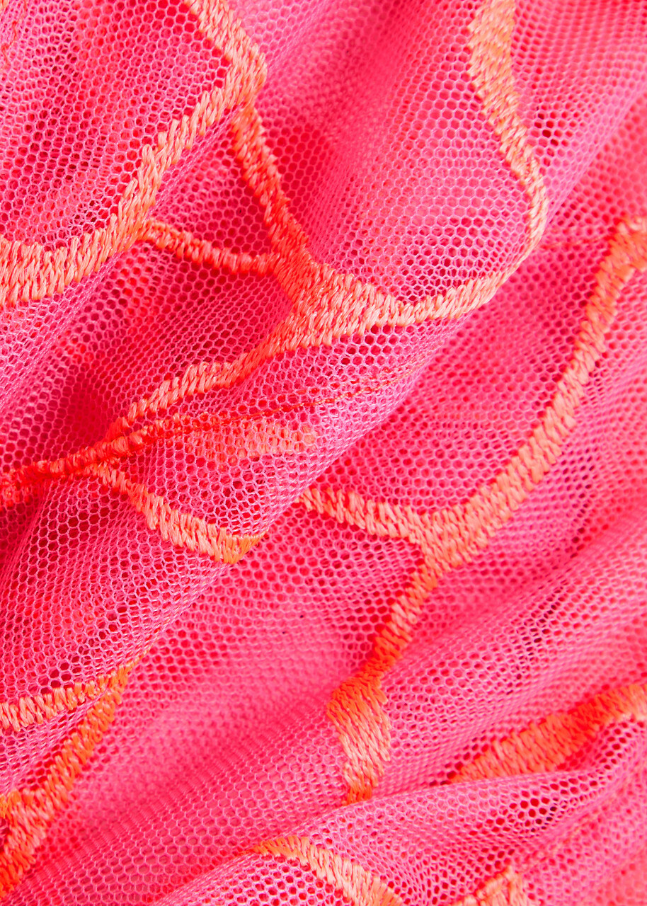 Fleur OF England Cleo Embroidered Underwired bra Bright Pink
