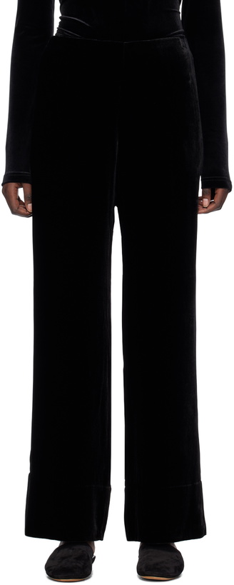 Photo: TOTEME Black Wide Trousers