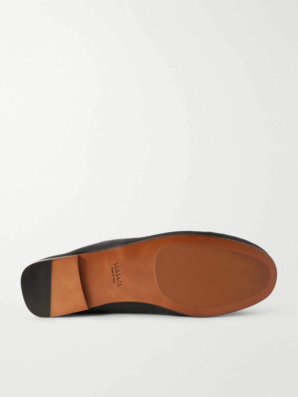 Versace - Logo-Embellished Leather Penny Loafers - Black