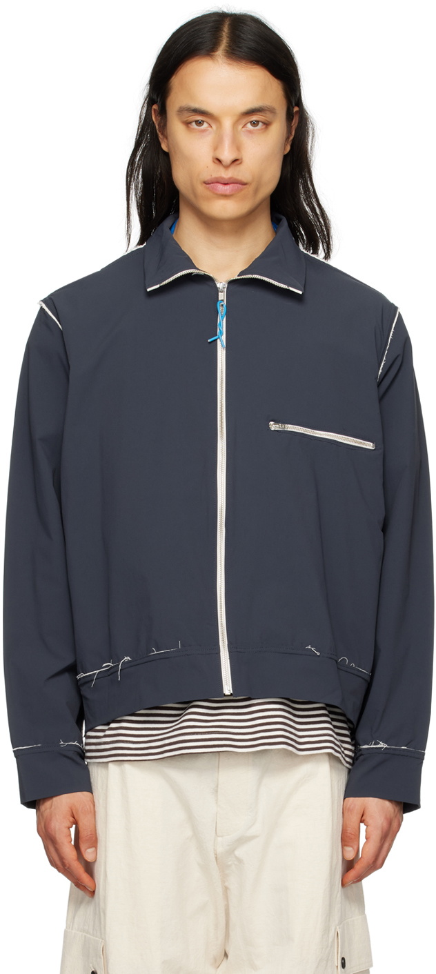 Camiel Fortgens Navy Raw Edge Jacket