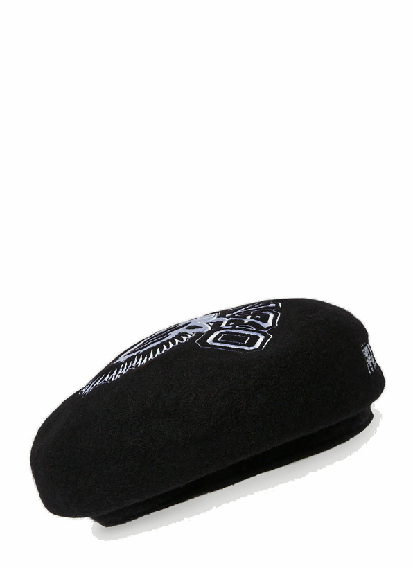 Photo: Embroidered Beret in Black