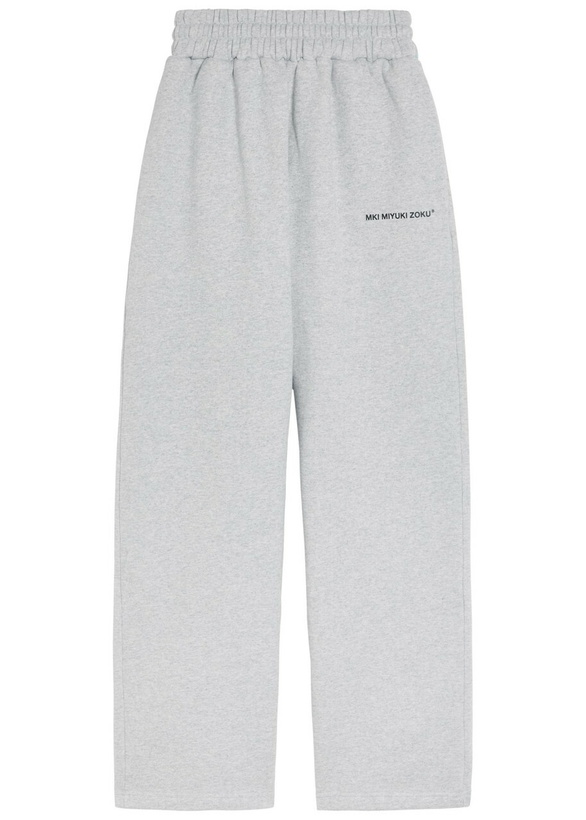 Photo: Mki Miyuki Zoku Uniform Wide-leg Cotton-blend Sweatpants Grey