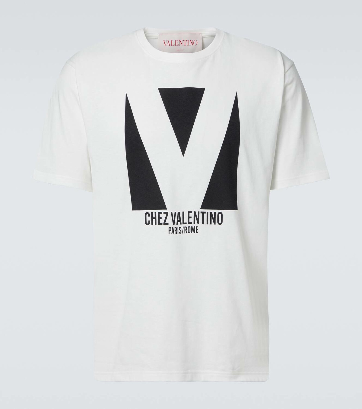 【送料&関税込】Valentino White And Blue Cotton T-shirt Valentino Chez Valentino cotton jersey T-shirt Valentino
