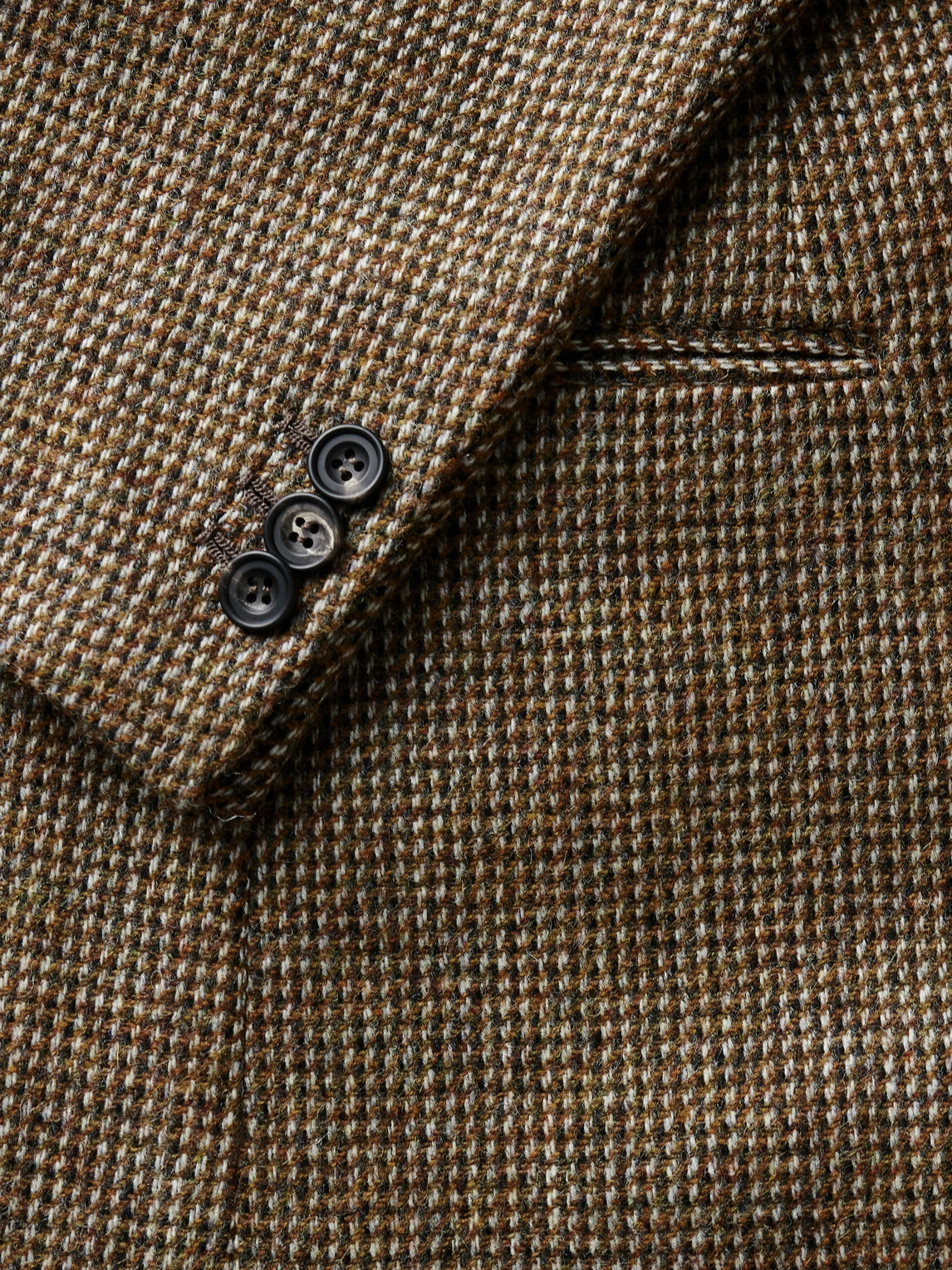 J. Mueser - Waverly Herringbone Virgin Wool-Tweed Blazer - Brown