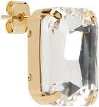 IN GOLD WE TRUST PARIS Gold King Size Crystal Pin Single Earring