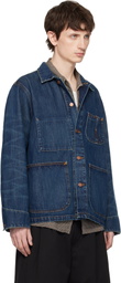 Nudie Jeans Blue Howie Denim Chore Jacket