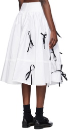Renaissance Renaissance White Poppy Midi Skirt