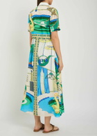 Tory Burch Printed Silk and Cotton-blend Midi Shirt Dress Multicoloured