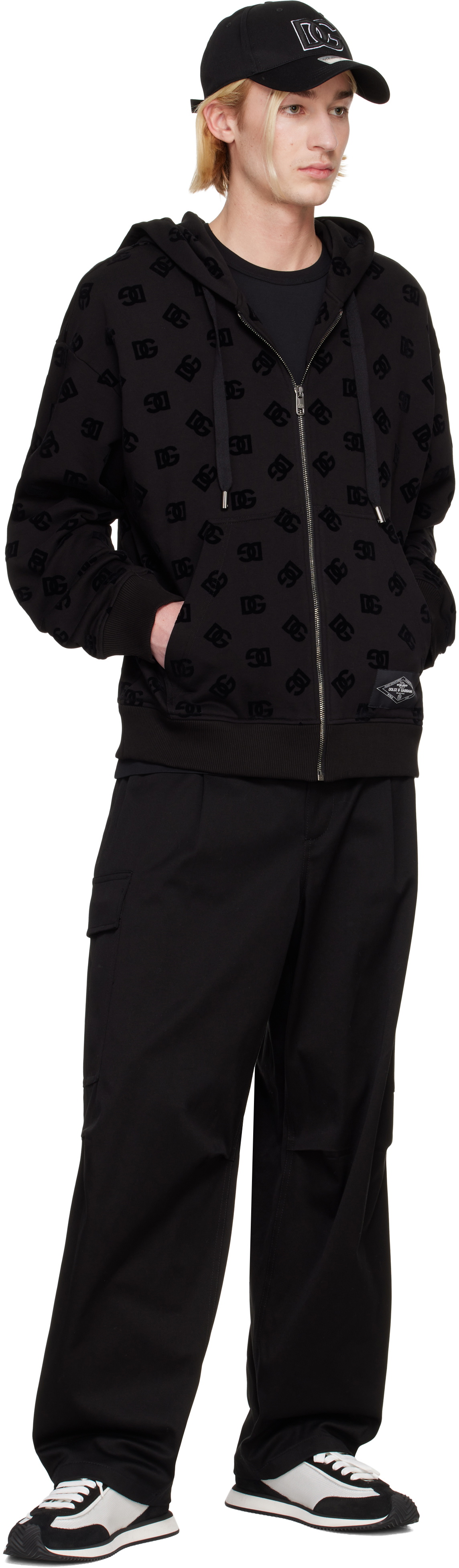Dolce&Gabbana Black Zip-Up Hoodie