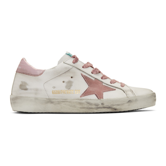 Golden goose white store & pink superstar sneakers