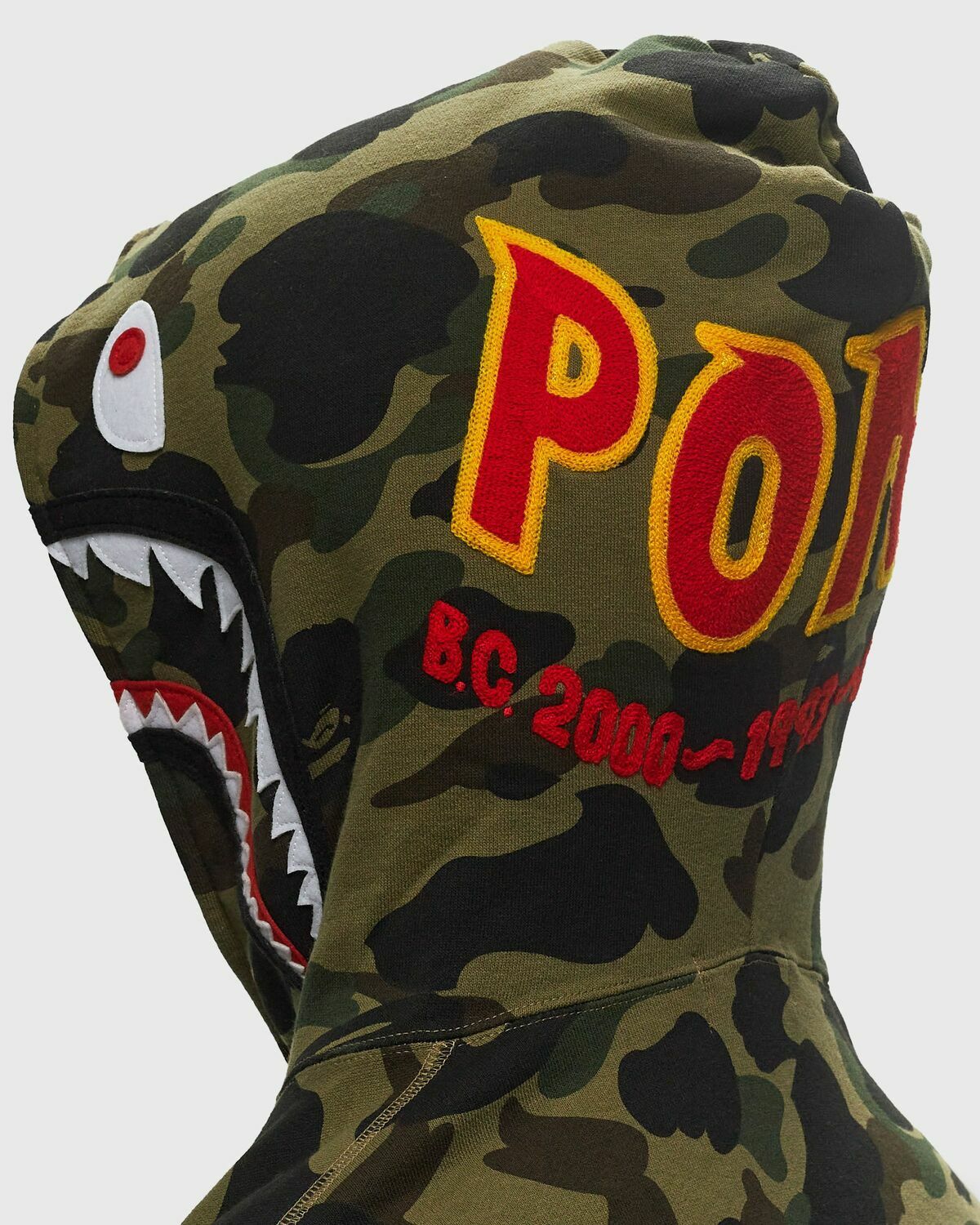 A BATHING APE1ST CAMO FULL-ZIPカモフラ　フルジップ A Bathing Ape 1 St Camo 2 Nd Shark Full Zip Hoodie Green Hoodies