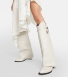 Givenchy Shark Lock Cowboy leather knee-high boots
