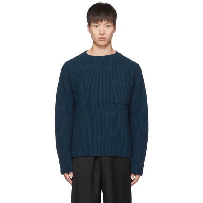 Photo: Etudes Blue Wool Bunker Sweater