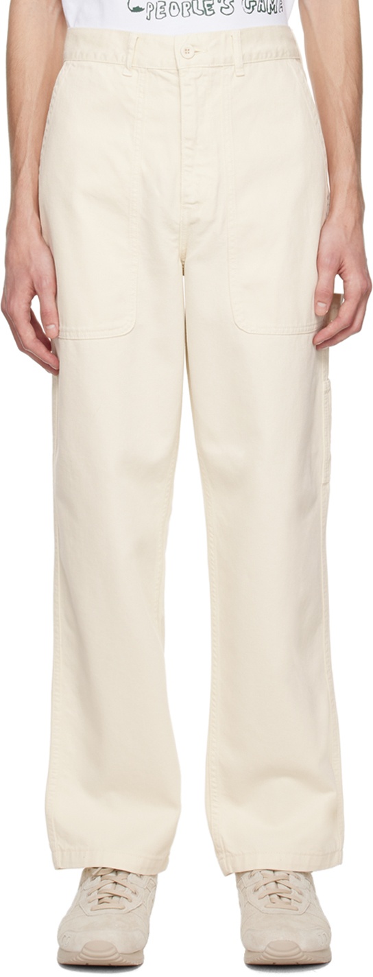 Photo: Palmes Off-White Broom Trousers
