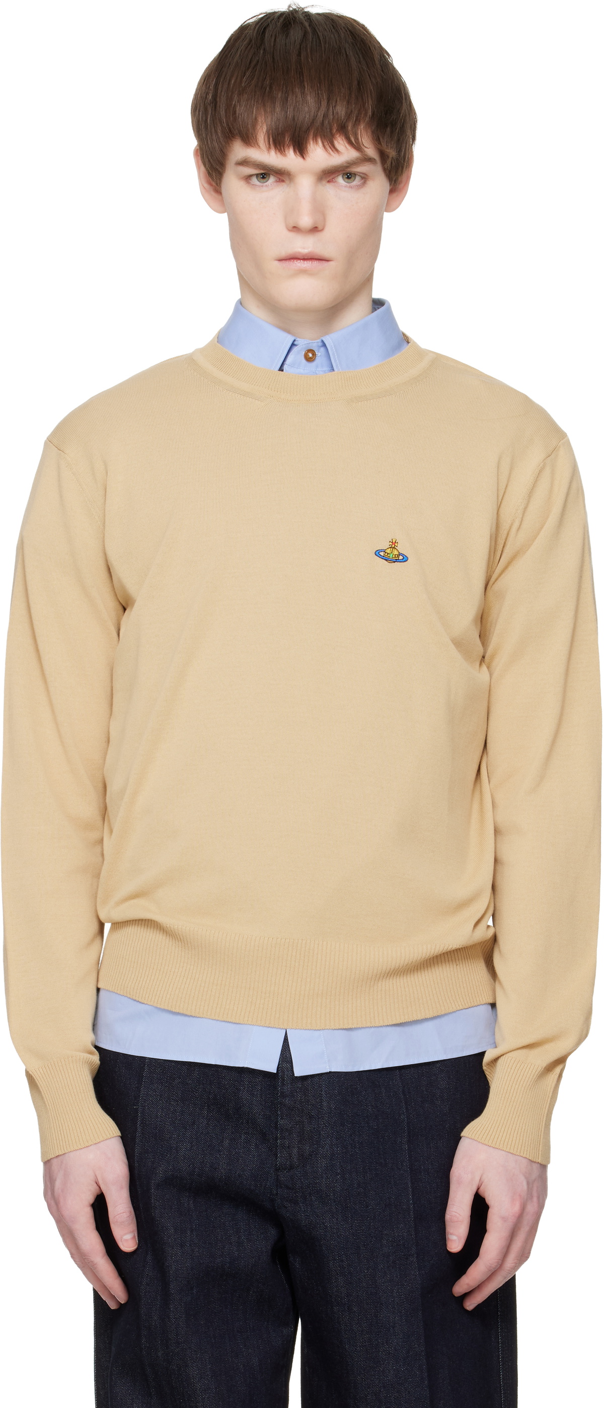 Vivienne Westwood Beige Alex Round Neck Sweater