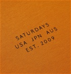 Saturdays NYC - Bowery United Logo-Print Cotton-Jersey Sweatshirt - Orange