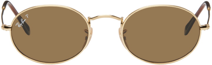 Photo: Ray-Ban Gold Oval Sunglasses