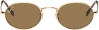 Ray-Ban Gold Oval Sunglasses