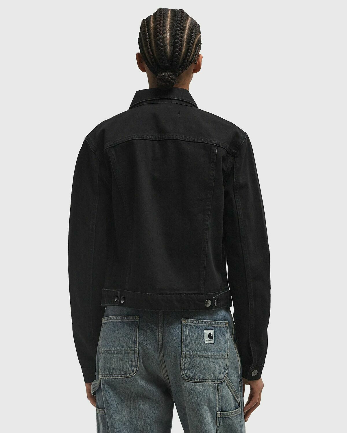 032c DOWN TO EARTH BOXY DENIM JACKET Black Women