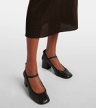 Lemaire Square Ballerina 55 leather Mary Jane pumps