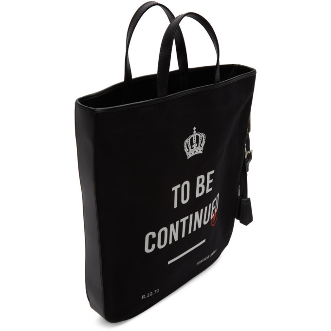 Neil Barrett Black and White To Be Continued Tote Neil Barrett