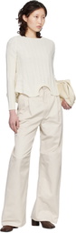 MM6 Maison Margiela Off-White Upside Down Sweater