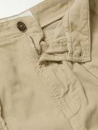 Universal Works - Fatigue Wide-Leg Cotton-Corduroy Shorts - Neutrals