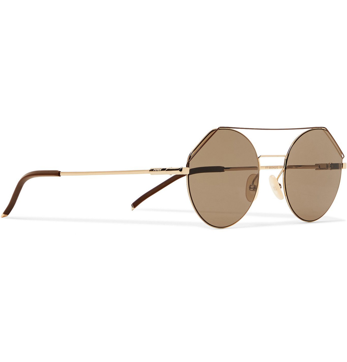 O'Lock Aviator-Style Gold-Tone Sunglasses