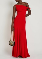 Alice + Olivia Noelia Panelled Stretch-jersey Maxi Dress Red