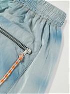 Aries - Divine Windcheater Logo-Appliquéd Garment-Dyed Shell Sweatpants - Blue