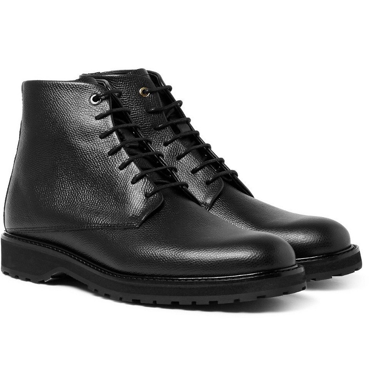 Photo: WANT LES ESSENTIELS - Montoro Pebble-Grain Leather Boots - Men - Black