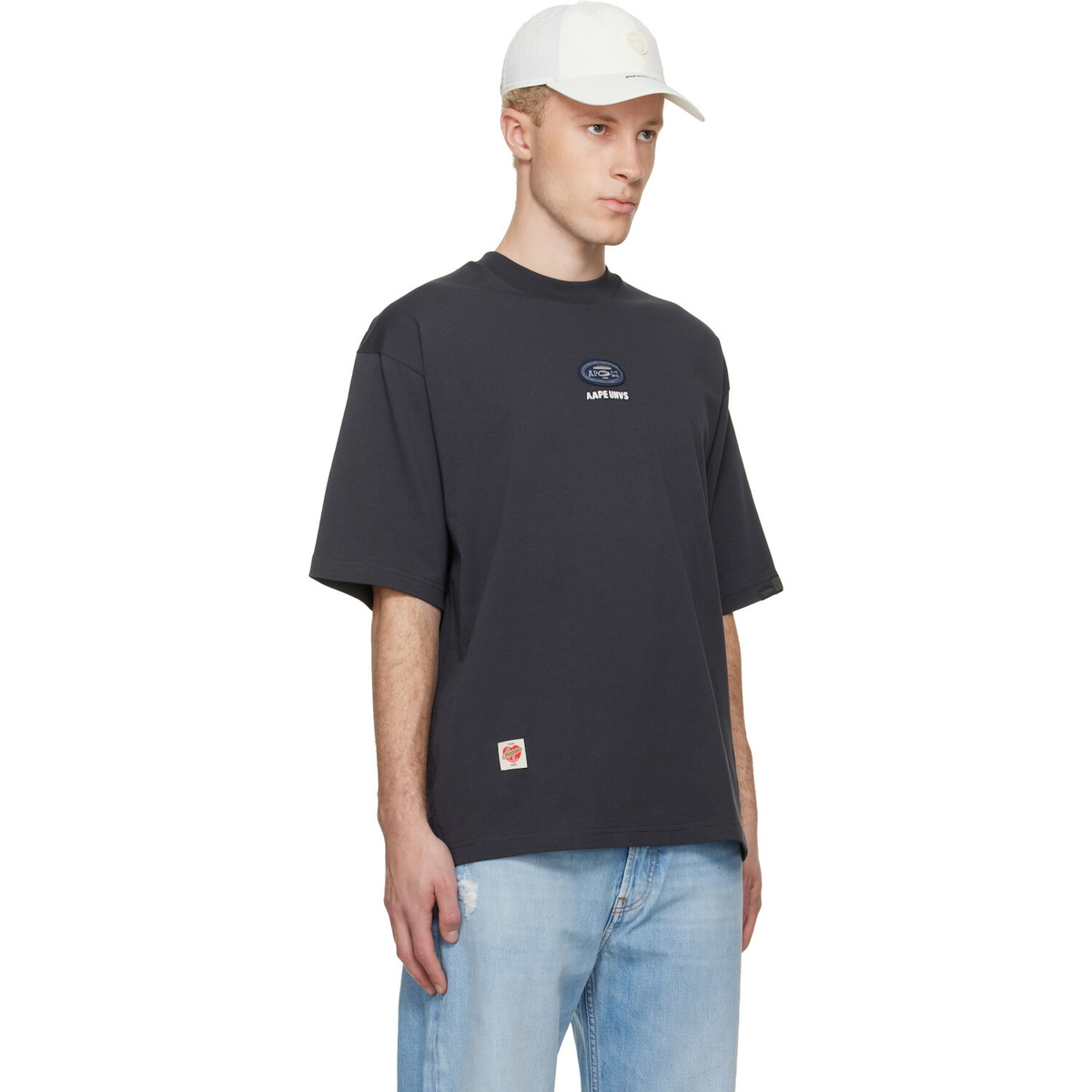 AAPE by A Bathing Ape Gray 'AAPE' Fancy Main T-shirt