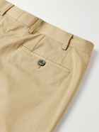 Canali - Straight-Leg Cotton-Blend Suit Trousers - Neutrals