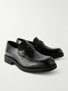 Our Legacy - Nakano Braid-Trimmed Leather Loafers - Black