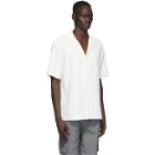 Tibi Off-White Chalky Drape Short Sleeve Shirt