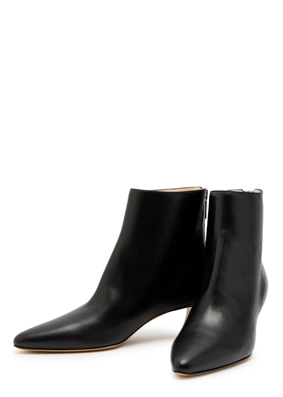 Gabriela Hearst Clayton 50 Leather Ankle Boots Black
