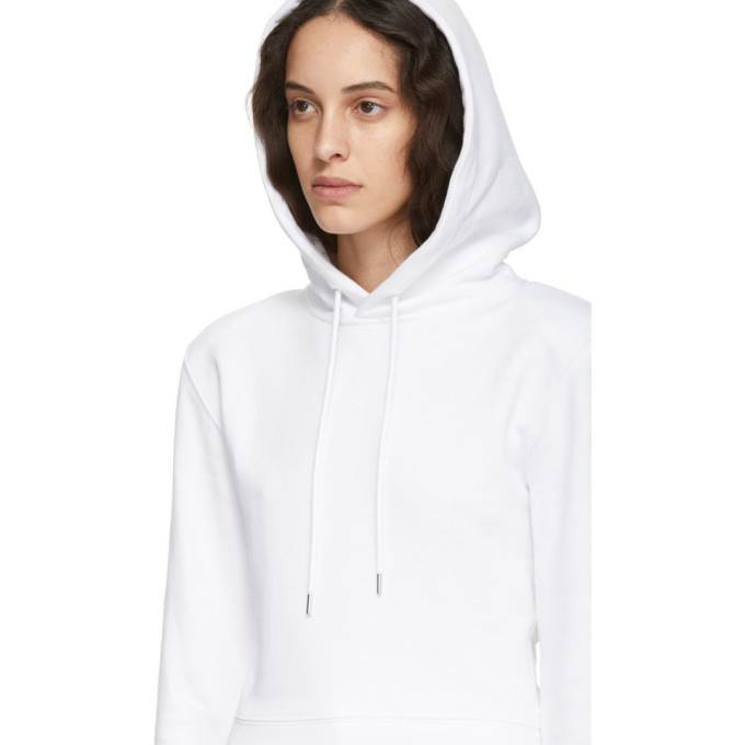 White fitted hoodie hot sale