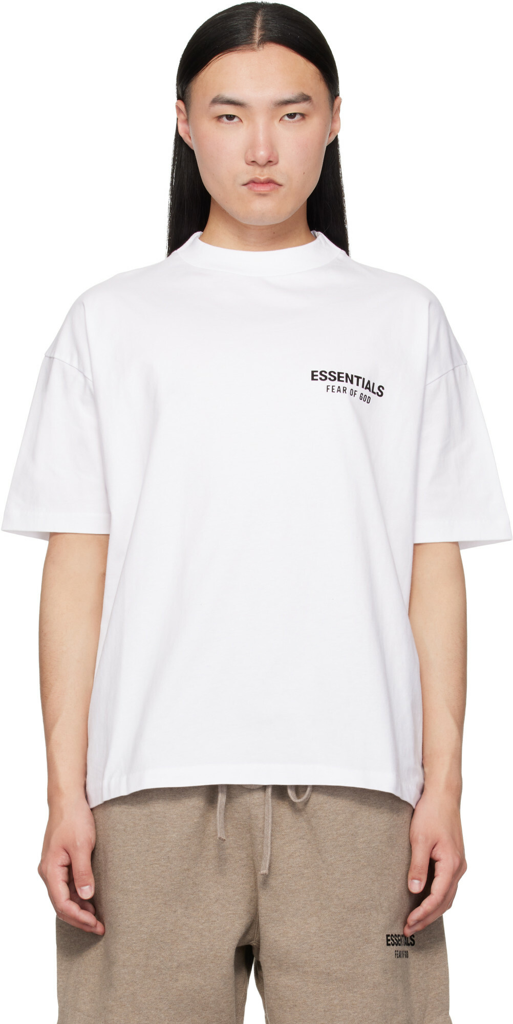 FEAR OF GOD ESSENTIALS - Logo-Appliquéd Cotton-Jersey Mock-Neck T