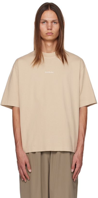 Photo: Acne Studios Beige Relaxed Fit T-Shirt