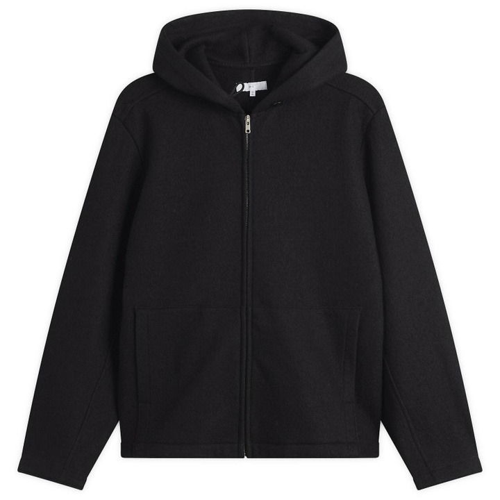 Photo: Lady White Co. Men's Wool Zip Hoodie in Black