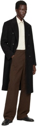 LE17SEPTEMBRE Black Tailored Wool Double Breasted Coat
