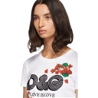 Dolce and Gabbana White Geranium T-Shirt
