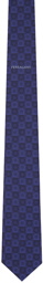 Ferragamo Navy Gancini Silk Jacquard Tie