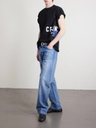 CELINE - Logo-Print Cotton-Jersey T-Shirt - Black