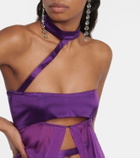 Didu Halterneck silk chiffon maxi dress